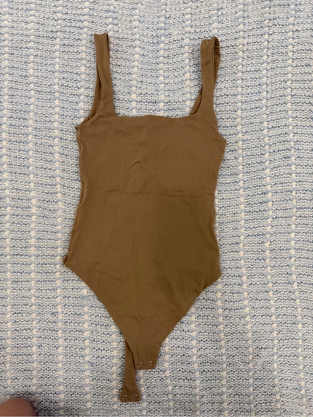 Altar'd State Olive Brown Square Neck Bodysuit